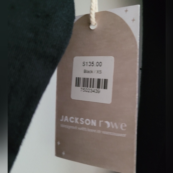 NWT Jackson Rowe Black T-shirt Dress size XS 100% Cotton - Picture 8 of 9